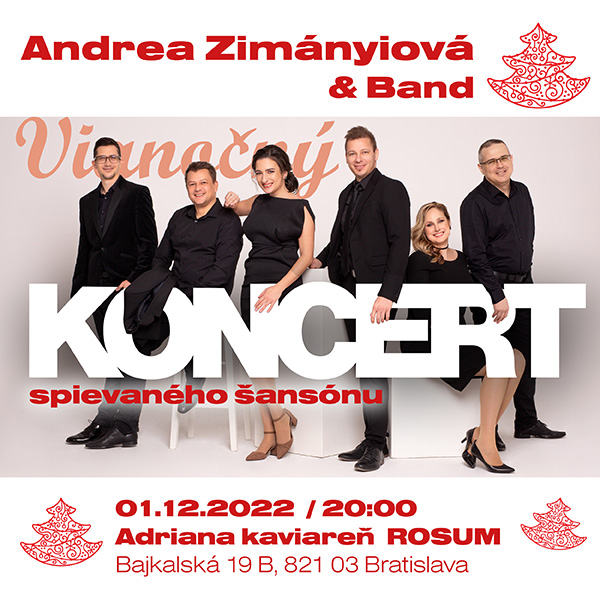 Andrea Zimányiová & Band  Vianočný koncert spievaného šansónu