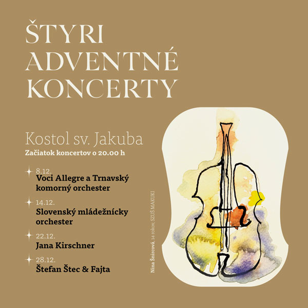 Štyri adventné koncerty Voci Allegre a Trnavský komorný orchester
