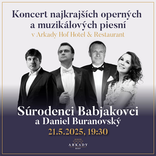 Koncert najkrajších operných a muzikálových piesní - Arkady Hof