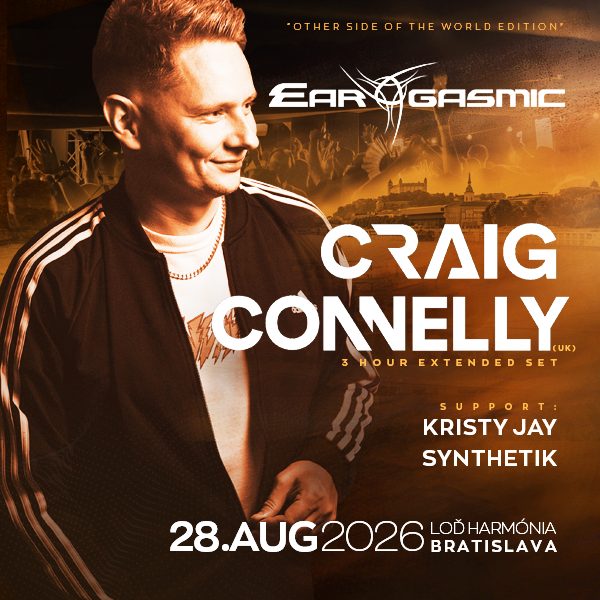 Ear-Gasmic with Craig Connelly – 5 hodinová párty plavba po Dunaji