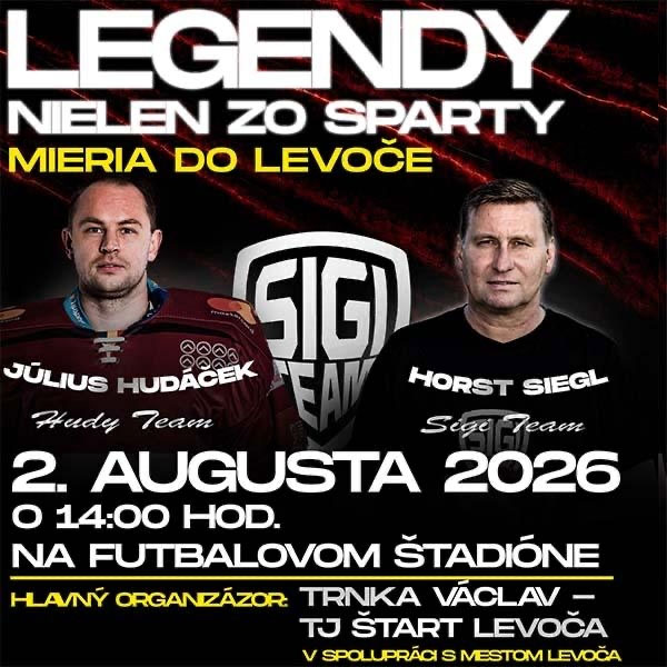 Legendy nielen SPARTY mieria do Levoče
