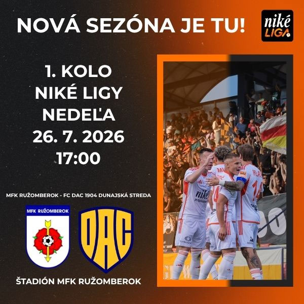 MFK Ružomberok- FK DAC 1904 D.Streda
