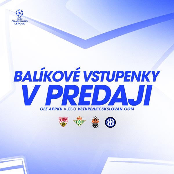 Balíček vstupeniek na Ligu majstrov 2026/2027