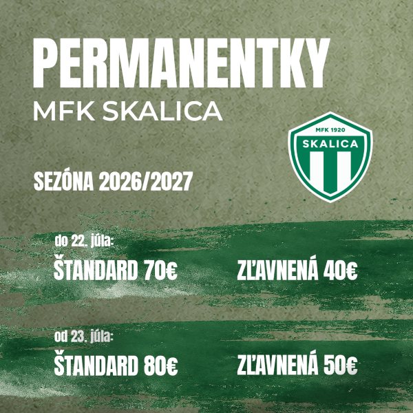 MFK Skalica - PERMANENTKA 2026/2027