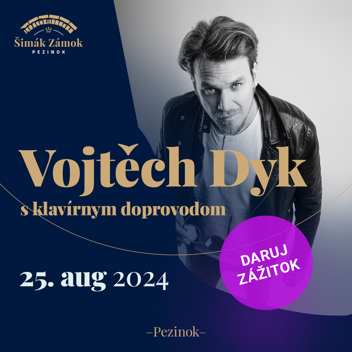 Vojtěch Dyk s klavírnym doprovodom na zámku