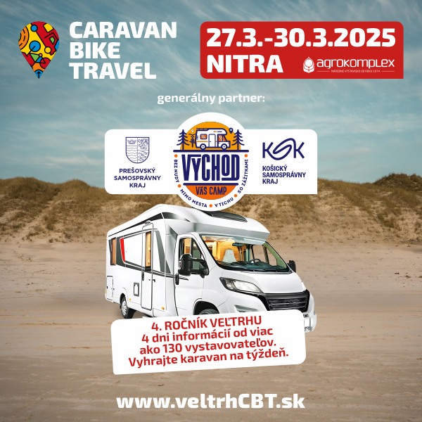 4 dňový sviatok karavaningu, cestovania a aktívneho trávenia voľného času.