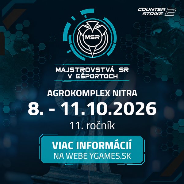 Slovenská sporiteľňa Majstrovstvá SR v elektronických športoch 2026 + Autosalón AUTOSHOW Nitra 