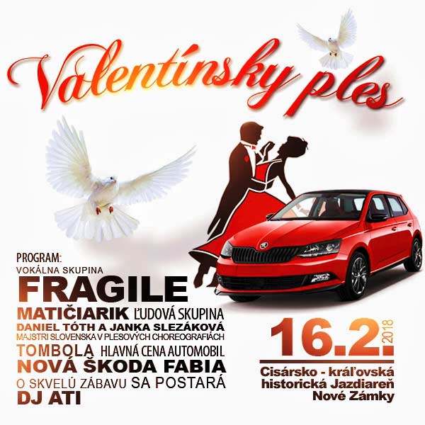 Valentínsky ples (Historická Jazdiareň, N. Zámky)